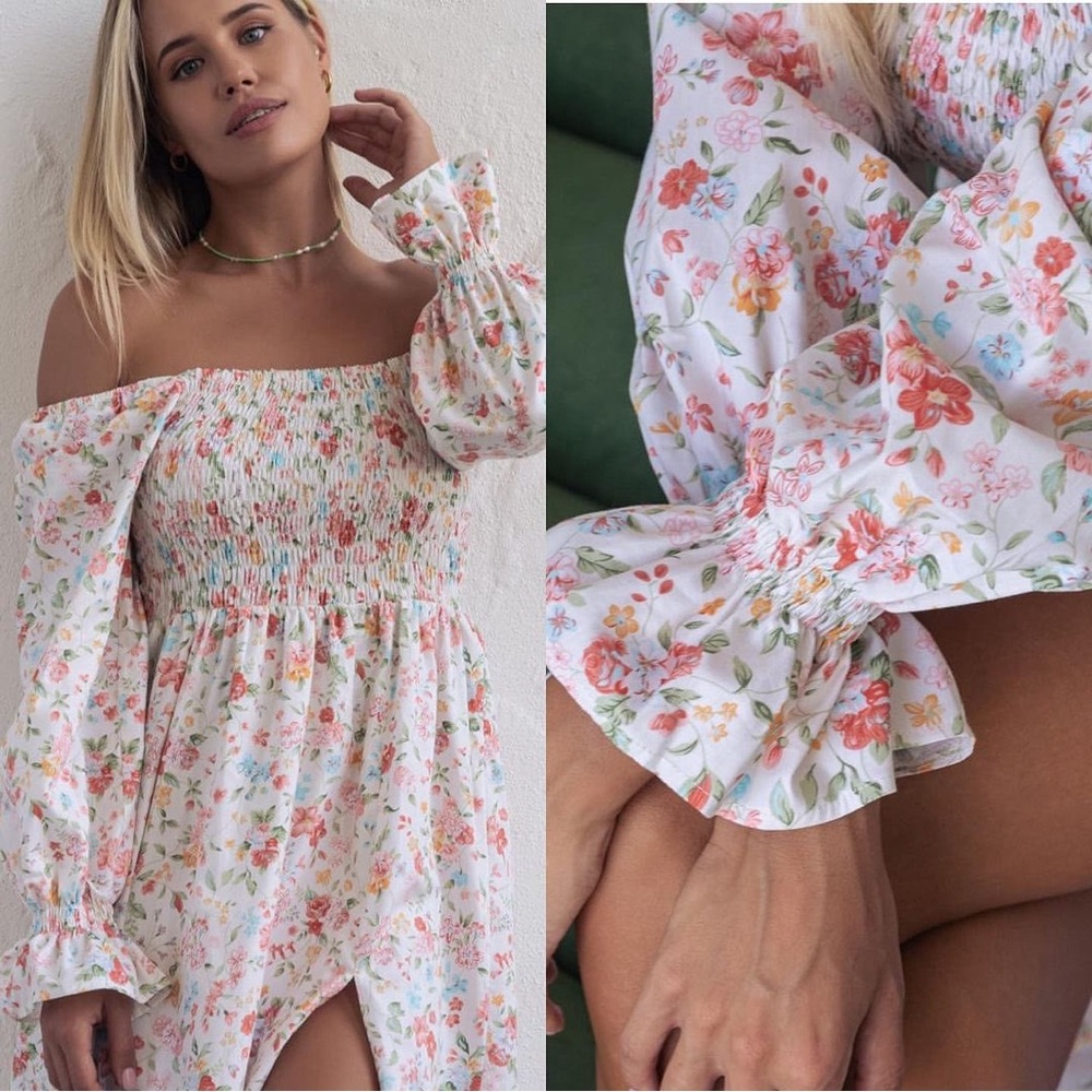 New Floral Cotton Dress